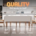 thumbnail image 3 of Mantel blanco WEALUXE de 60 x 126 pulgadas para mesa rectangular de 8 pies, paquete de 2, 3 of 7