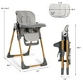 AILEEKISS Foldable High Chair for Baby, Toddler Eating Chair with