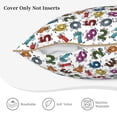 thumbnail image 3 of KLL Colorful Numbers Decorative Throw Pillow Covers Velvet Soft for Couch Sofa Bedroom Living Room Outdoor (No pillow core)- 16"x16", 3 of 5