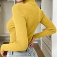 thumbnail image 4 of Liuinsasek Womens Turtleneck Sweater Solid Color Winter Base Layer Knitwear Slim Pullover Trendy Basic Versatile Clothing, 4 of 5