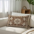 thumbnail image 3 of Brown Boho Queen Size Pillow Cover, Pillowcase Protectors with Zipper, Breathable Decorative Throw Pillow Case Cover, Retro Western Rustic Ethnic Tribal Patterns Pillow Shams for Couch Sofa 20x30Inch, 3 of 8