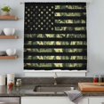 thumbnail image 5 of Green Camouflage American Flag Sheer Curtains 63 Inches Long, Wooden Grain Light Filering Curtains, Breathable Simi Curtain Privacy Drapes for Living Room Bedroom Lightweight Window Treatment, 5 of 9