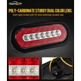 thumbnail image 2 of Luces traseras para remolque Partsam, luz de freno LED ovalada de 6.3 pulgadas, 2 of 7