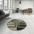 thumbnail image 4 of Ahgly Company Machine Washable Indoor Rectangle Contemporary Light French Beige Brown Area Rugs, 2' x 4', 4 of 7