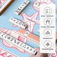thumbnail image 5 of Mahjong Mat 31.5" x 31.5" Seashell Starfish Coastal Pink Border Pastel Blue Non-Slip Noise Reduction Mahjong Accessories Gifts for Board and Tile Games, 5 of 6