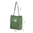thumbnail image 2 of Bolso de mano de pana lindos bolsos de mano para mujer bolso de hombro con bolsillo interior para el trabajo, playa, viajes y compras (verde Matcha), 2 of 5
