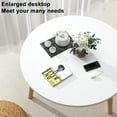 thumbnail image 6 of Fogcroll Coffee Table Modern Living Room Tables Sofa Table Cocktail Table with Solid Wood Leg Waterproof Round Shape Easy to Assemble, 6 of 12