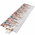 thumbnail image 2 of Orange Brown Eucalyptus Leaves Runner Rug 2x6 FT,Non Slip Hallway Rugs,Botanical Farm Rustic Wood Washable Soft Floor Carpet Throw Runner Carpet Long Rugs for Entryway Kitchen Bedside Sliding Door, 2 of 8