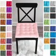 thumbnail image 3 of My Infinity Store 16" Plush Square Tufted Chair Pad/Cushions Tie-Backs (Pink, 1 Piece), 3 of 5