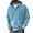 39#Light Blue, variant on Men's Half Zip Denim Hoodie Pullover Sweatshirt Jean Jacket with Pocket Navy 2XL