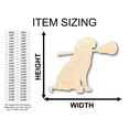 thumbnail image 2 of Unfinished Wood Lacrosse Dog Shape - Craft - up to 46" DIY 3" / 1/8", 2 of 3