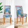 thumbnail image 3 of Yayeee 4 Pack Dining Chair Covers Stretch Parson Chairs Slipcovers Seat Protector, Seaside Door, 3 of 6
