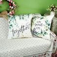 thumbnail image 3 of Spring Farmhouse Pillow Covers 20x20 Set of 4 Buffalo Plaid Floral Truck Pillowcases Home Sweet Home Bloom Flower Home Decor Eucalyptus Leaves Cushion Cases for Couch Sofa Patio Balcony, 3 of 6
