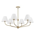 thumbnail image 2 of XAV-B9316-VG-WH Crystorama Lighting Xavier - 6 Light Chandelier-14.25 Inch Tall and 40 Inch Wide-Vibrant Gold/White Finish, 2 of 9
