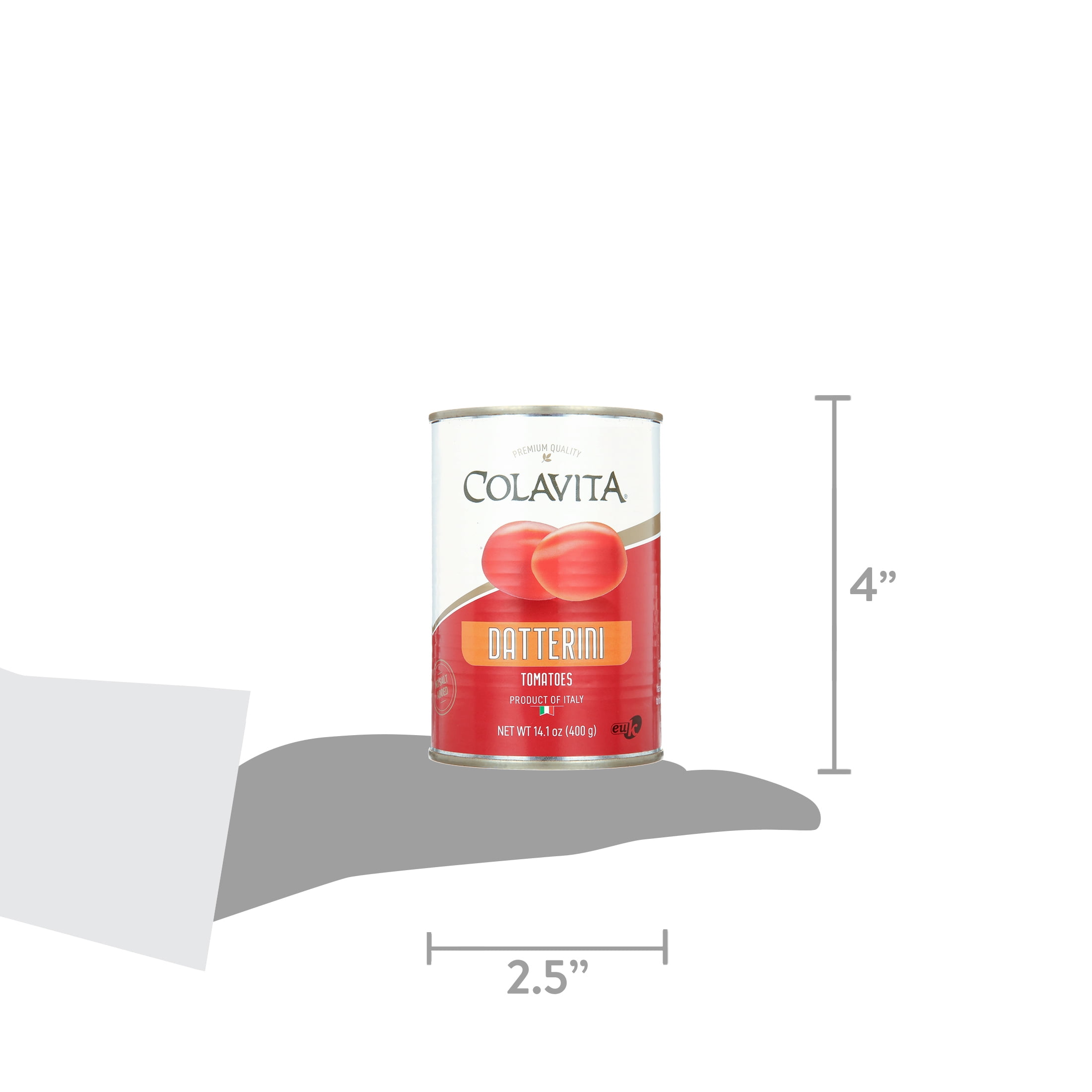(4 pack) Colavita Datterini Canned Tomatoes - Imported from Italy - No Salt Added, All Natural, No Added Preservatives, 14.1 oz Can