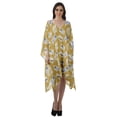 thumbnail image 2 of Moomaya Womens Georgette Short Beach Kaftan Beachwear Bikini Coverup Midi Dress, 2 of 6