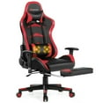 thumbnail image 3 of Resenkos Gaming Chair Computer Chair Office Chair, Massage Gaming Chair with Footrest-Red, 3 of 9
