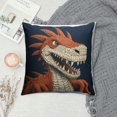 BCIIG Dinosaur Throw Pillow Case Cute Cartoon Wild Safari Animal Red