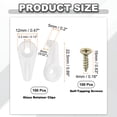 thumbnail image 2 of Uxcell Clips de Retenue en Verre, 100 Pcs Clips de Support de Miroir avec Vis pour Fixer les Portes de Miroir, Blanc, 2 of 5