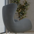 thumbnail image 4 of Merrick Lane Ergonomic High-Back Lounge Chair 360° Swivel Accent Chair Gray Fabric Side Chair with 4 Star Alloy Base, 4 of 14