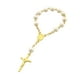 thumbnail image 3 of Pulsera con religiosas colgante decoración cadena para comunión Navidad y niñas Dorado Salvador Pulsera con cuentas, 3 of 10