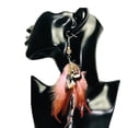 thumbnail image 4 of BR Pendientes de Plumas Boho - Estilo Viento Étnico, 23 Pares, Colgante de Cuentas de Piedra, 4 of 5