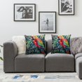 thumbnail image 3 of COMIO Pillow Cases Standard Size,Throw Pillow Cover,Bird Parrot Tropical Flower,2-Pc White, 3 of 6