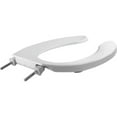 thumbnail image 1 of Bemis 1055SSC000 Elongated Plastic Open Front Less Cover Toilet Seat with Self-Sustaining Check Hinge, White, 1 of 4
