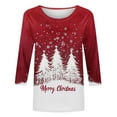 thumbnail image 5 of Women's Christmas Sweatshirts Funny Christmas Tree Print Pullover Sweater Blouses Long Sleeve Shirts Crew Neck Tops Casual Tops Comfy Fall Fashion Outfits Winter Christmas Clothes Christmas Gifts, 5 of 5