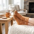 thumbnail image 2 of Highland Cow Socks 5 Pairs, Fuzzy Crew Socks for Women Girls, 2 of 7