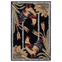 Safavieh Chelsea Lanford Animal Wool Area Rug, Black, 1'8" x 2'6"