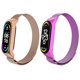 thumbnail image 1 of Juego de 2 correas magnéticas metálicas para Mi Band 7, 6, 5, 4 y 3, correas de reloj inteligentes ajustables de acero inoxidable para mujer, hombre, deporte y trabajo, 1 of 7