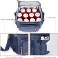 thumbnail image 4 of COUTUDI Expandable Insulated Lunch Bag, Waterproof Cooler Bag for Men with Shoulder Strap for Picnic Blue, 4 of 9