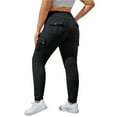 thumbnail image 1 of Pantalones de yoga para mujer con cintura ancha y pernera acampanada - Nailon/spandex, S-XXL, cintura alta, color liso, ropa deportiva, 1 of 6