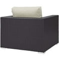 thumbnail image 6 of Modway Convene 3 Piece Set Outdoor Patio with Fire Pit in Espresso Beige, 6 of 8