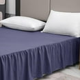 thumbnail image 6 of Navy Blue Bed Skirt Twin Size Ruffled Bed Skirt with Split Corners, 16 Inch Drop Dust Ruffle Bed Skirts with Platform, Navy Blue, 6 of 7