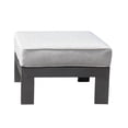 thumbnail image 2 of Patio Indoor Outdoor Aluminum Ottoman Footstool with Cushion, Powdered Pewter, 2 of 4