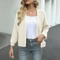 thumbnail image 3 of Qepwscx Women Casual Tops Chunky Knit Cardigans Long Sleeve Open Front Puff Sleeve Kimonos Cardigans Solid Sweaters Outerwear Coats 2025 Trendy Shawl Blouses Loose Fits for Women S-XXL, 3 of 4