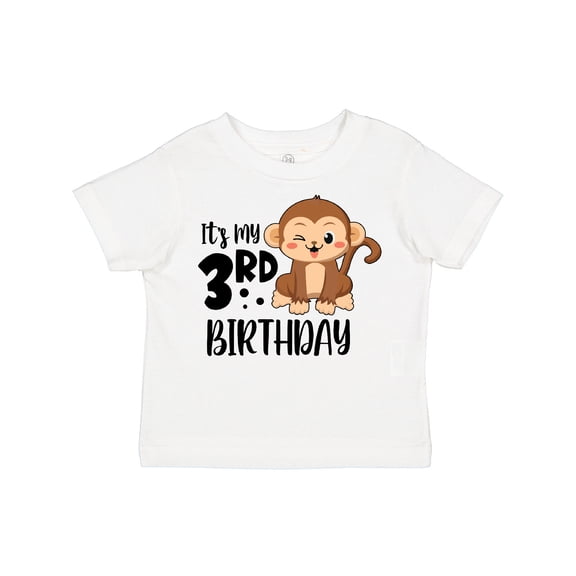 Inktastic Monkey Its My 3rd Birthday Boys or Girls Toddler T-Shirt