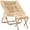 Ottoman-beige, variant on Comfy Saucer Chair, Foldable Living Room Chairs, Soft Faux Fur Lounge Chair for Bedroom, Reading Chairs for Adults, Teens, X-Large (Brown)