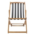 thumbnail image 4 of Safavieh Loren Outdoor Foldable Sling Chair, Set of 2 - Black/White, 4 of 12