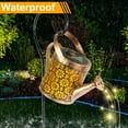 thumbnail image 5 of Solar Watering Can Lantern With Cascading LED String Lights Waterproof Outdoor Garden Decor (asshown ), 5 of 6