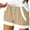 Khaki, variant on Teissuly Women Summer Illustration Lace Up Elastic Pocket Casual Shorts