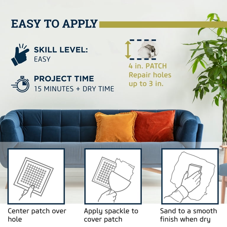 FibaTape Wall Repair Patch Kit, 8 oz, White photo 4