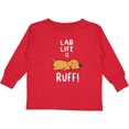 thumbnail image 3 of Inktastic Lab Life is Ruff Yellow Labrador Boys or Girls Long Sleeve Toddler T-Shirt, 3 of 5