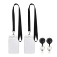 thumbnail image 2 of 2 pcs ID Card Holder Black ID Lanyard Easy-Pull Buckle Retractable Easy-Pull Badge Buckle, 2 of 5