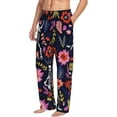 thumbnail image 2 of Fotbe Dancing Skeletons Floral Garden Men's Pajama Pants,Sleepwear Pants,Pj Bottoms Drawstring And Pockets-Small, 2 of 9