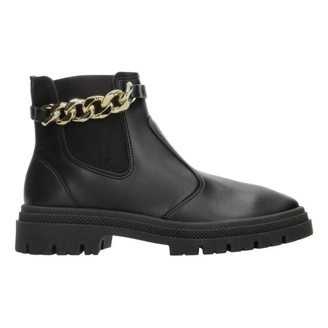 Botín Chelsea Mujer Moleca Color Negro Con Cadena Dama negro 26 MX