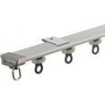 thumbnail image 1 of Ultra-thin Curtain Track(3ft - 30ft) - Ceiling or Wall mount Curtain Track System Room Divider, Sliding Curtain Rail for Privacy Living room Bedroom (Color : White-ceiling-B, Size : 9ft(2 * 4.5ft)), 1 of 1