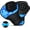Blue-2 PCS Glove, variant on Water Baseball Glove Set, Pool Toys for Youth Adults, Beach with Bouncing Ball, Catch Mitt, Outdoor Summer Toys